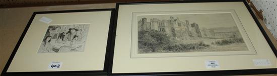 Heath Robinson and Herald Gare drawing